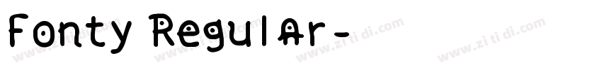 Fonty Regular字体转换